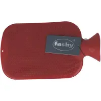 Fashy 646-042 Wärmflasche 2,0l Doppell. Thermoplast, cranberry (1 Stück)