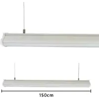 Alcapower LED-Wannenleuchte Rail 60W 150cm IP44 6000lm 4500K Neutralweiß, ideal für professionelle technische und industrielle Beleuchtung.