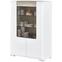 Sconto Vitrine La Vita ¦ weiß ¦ Maße (cm): B: 100 H: 146 T: 42.0