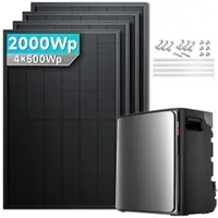 SolarMars EcoFlow STREAM Ultra X Balkonkraftwerk mit Speicher - 2000Wp ‚Äì 4 Module üî• / Ziegeldach / Ohne Erweiterungsakku
