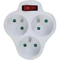 Esperanza ELK304W Elektrischer Splitter 3 Steckdosenschalter Weiß