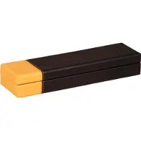 Rhodia 318873C, Hartschalenetui für Stifte, Kunstleder, Schokolade, Orange, Einfarbig, 210 mm, 55 mm