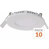 Silamp 10er-Pack – Runder LED-Einbaustrahler, WEISS, 12 W – Kaltweiß 6000 K – 8000 K