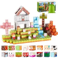 Vevor Magnetische Bausteine, 150-teiliges Waldburg-Set, Magnetblöcke, STEM Montessori-Sensorikspielzeug als Weihnachts- & Geburtstagsgeschenk, Konstruktions-Stapelspielzeug, ab 3 Jahren