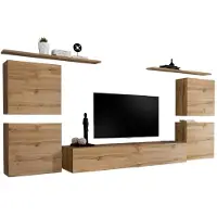 Meublorama AM-SWITCH 4-WT SW 4*7C/98KG, 2 Regale, 5 Tür(en), Braun, Mitteldichte Faserplatte (MDF), 400 mm, 3200 mm
