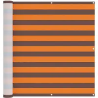 vidaXL Balkonsichtschutz Orange und Braun 110 x 200 cm Oxford-Stoff
