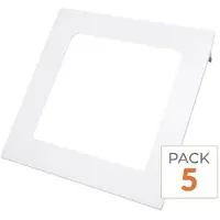 Silamp Spot-Leuchte LED, eckig, BLANC, 18W - 5er-Pack - tralweiß, 4000K - 5500K