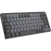 Logitech MX Mechanical Mini, Kabellos, RF Wireless + Bluetooth, Mechanischer Switch, QWERTZ, LED, Graphit