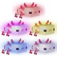 Roba 354134MC LED-Axolotl 'Minecraft' - Dekolicht, Nachtlicht & Tischlampe mit Akku
