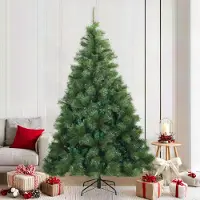 Prolenta Maison Exclusive - Künstlicher klappbarer Weihnachtsbaum Grün 210 cm PVC, Stahl