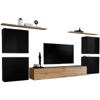 Meublorama AM-SWITCH 4-SWT SW 4*7C/98KG, 2 Regale, 5 Tür(en), Braun, Mitteldichte Faserplatte (MDF), 400 mm, 3200 mm