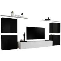 Meublorama AM-SWITCH 4-ZW SW 4*7C/98KG, 2 Regale, 5 Tür(en), Weiß, Mitteldichte Faserplatte (MDF), 400 mm, 3200 mm