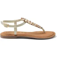 Lazamani Suvi Damen Leder-Sandalen Offwhite Größe 41
