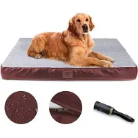 OEM Großes Hundebett, Tierbett mit abnehmbarem waschbaren Überzug, selbstheizend und atmend, sende 1 Polsterrolle, 90 x 67 cm