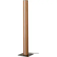 LUCANDE Lieske LED-Stehleuchte, Eiche, dimmbar, schwarz - , Lieske, dimmbar, Holz, für Wohnzimmer, Holz, Modern