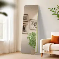CLP Spiegel Gurnee Standspiegel und Wandspiegel in einem | Farbe gold glanz Größe 160x50 cm