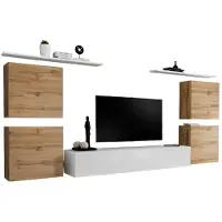 Meublorama AM-SWITCH 4-WTW SW 4*7C/98KG, 2 Regale, 5 Tür(en), Weiß, Mitteldichte Faserplatte (MDF), 400 mm, 3200 mm