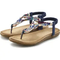 LASCANA Zehentrenner Sommerschuh, offener Schuh, Sandalette, blau Größe 36
