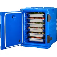Vevor Isolierter Speisenbehälterträger Warmhaltebox für Gastronomie 90 L, Speisenbehälter mit Doppelschnallen & Griffen, Speisenbehälterträger Lebensmitteltransportbox