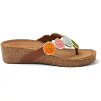 Lazamani Damen Pantolette Mare multicolor