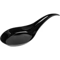 Monouso - Häppchen-Löffel Plastik Schwarz 12cm (100 Stück)