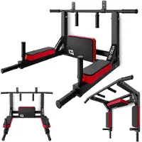 Markenlos Klimmzugstange und Dip-Station zur Wandmontage, Multifunktionales Trainingsgerät, Reckstange Indoor, Dip Barren, Trizeps Trainingsgerät, 120 kg Max. Belastbarkeit