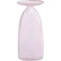 Zafferano Un Fiore Einmachglas aus mundgeblasenem Borosilikatglas in Rosa, 22 cl Fassungsvermögen, elegantes Design mit dekorativ ausgestelltem Glasrand.