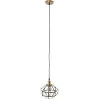 Steinhauer Pendelleuchte Pimpernel 1-flammig Gebürstete Bronze / Transparentes Glas 23x23cm