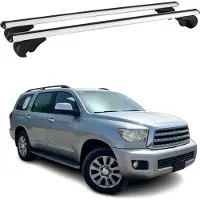 Omac Dachträger Grundtäger für Toyota Sequoia mk2 2008-2018 Pre-FL 75kg Alu Silber 2x