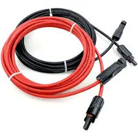 Alcapower Solarkabel-Verlängerung mit MC4-Steckern, Doppelkopf, 1,5m, 1000V, 30A, 2,5mm², XLPO-Isolierung, hohe Beständigkeit, IP67