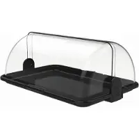 Biesse Buffet Vitrine Groß, plastik, schwarz: 46.5x31.5x19.5 cm