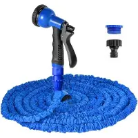 Famanu Gartenschlauch Flexibel und Leckfrei - 30 m - Blau