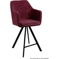 58 aufm Kessel Thekenstuhl (4er-Set) Delilah 57x104x60 Schwarz/Marsala