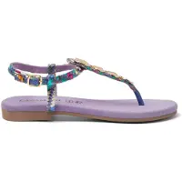 Lazamani Lynn Damen Leder-Sandalen Lilac Größe 37
