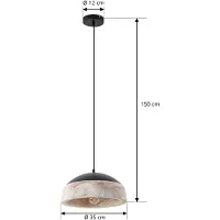 LUCANDE Hängelampe Leivar , dimmbar, Holz hell, für Wohn- / Esszimmer, Holz, Modern, Pendelleuchte