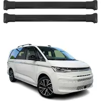 Omtec Dachträger Grundtäger für VW Multivan T7 2022-2025 75kg Aluminium Schwarz 2tlg