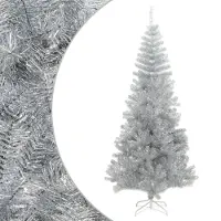 Syfax Künstlicher Weihnachtsbaum mit Ständer Silber 240 cm PET