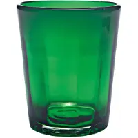 Zafferano Set aus 6 Trinkgläsern der Serie Bei aus mundgeblasenem Glas, grüne Farbe, handgefertigt, elegant und widerstandsfähig