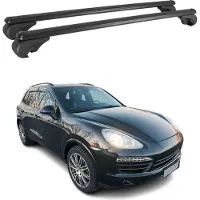 Omac Dachträger Grundtäger für Porsche Cayenne 2010-2018 75kg Aluminium Schwarz 2 tlg