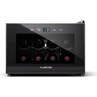 Klarstein Weinkühlschrank,1 Zone Getränkekühlschrank mit Glastür, Leiser Indoor/Outdoor Kühlschrank, 21L Flaschenkühlschrank Klein, Weinschrank für Getränke, Weinkühler für 8 Flaschen