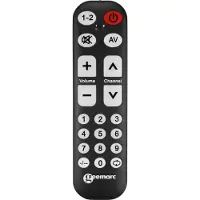 Geemarc Telecom Geemarc TV-10 - lernfähige Universalfernbedienung mit großer Schrift und Tasten für bis zu zwei Geräte