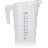 WAS Germany 12x Messbecher, Ø 22,5 cm, 5 ltr., mit 100 ml Skalierung, Polypropylen