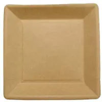 MultiLine Papteller Eckig 18x18 Cm Kraft Biologisch Abbaubar Braun 50 Stück.