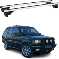 Omac Dachträger Grundtäger für Range Rover 1994-2002 75kg Aluminium Silber 2 tlg