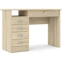 Ebuy24 Fula Schreibtisch 5 Schubladen Eiche Struktur Nachbildung.