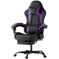 GLP Gaming Stuhl ergonomisch, höhenverstellbar, Gamer Stuhl mit Lendenkissen und Kopfstütze