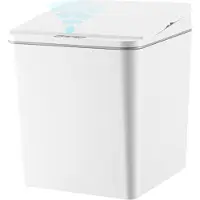 Decdeal 6L beruehrungslose Muelleimer Smart Induction Muelleimer Infrarot-Bewegungssensor Automatische Muelltonne mit Deckel fuer Autokueche Badezimmer Buero Schlafzimmer USB Powered W-6L