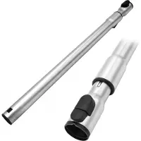 123schoon Teleskoprohr Geeignet für alle Modelle von Miele, u. a. die Serien Classic C1, Complete C2 und Complete C3, Saugrohr aus Edelstahl, mit Klick Funktion,Staubsauger