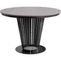 Mirjan 24 Tisch Elantra 120, Esszimmer Tisch, Beine aus Stahl (Farbe: Schwarz / Hellgrau)