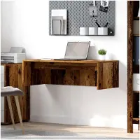 Markenlos Wandtisch aus Altholz, Wandmontage, Holzwerkstoff, 100 x 45 x 30 cm, für Home Office und kleine Räume